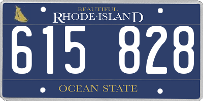 RI license plate 615828