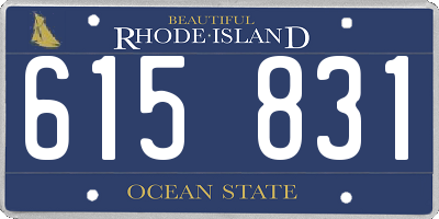 RI license plate 615831