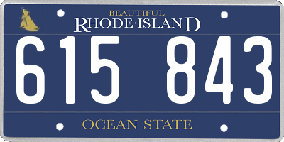 RI license plate 615843