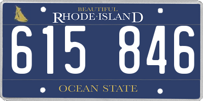 RI license plate 615846