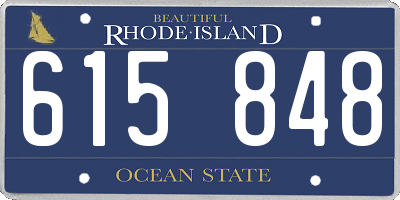 RI license plate 615848