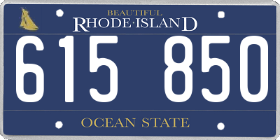 RI license plate 615850