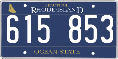 RI license plate 615853