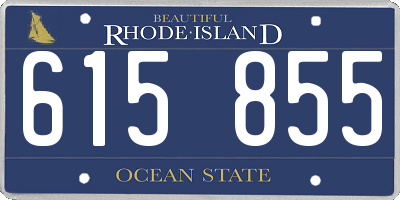 RI license plate 615855