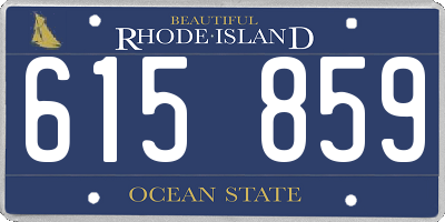 RI license plate 615859
