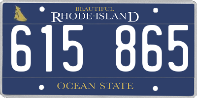 RI license plate 615865