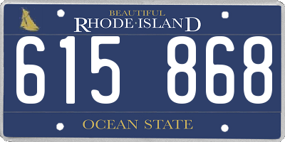 RI license plate 615868