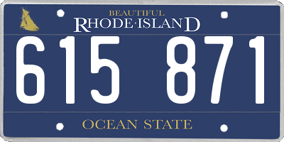 RI license plate 615871