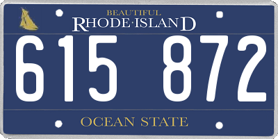 RI license plate 615872