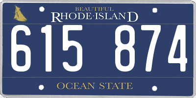 RI license plate 615874