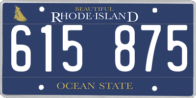 RI license plate 615875