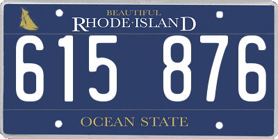 RI license plate 615876