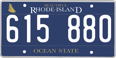 RI license plate 615880