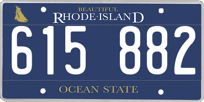 RI license plate 615882