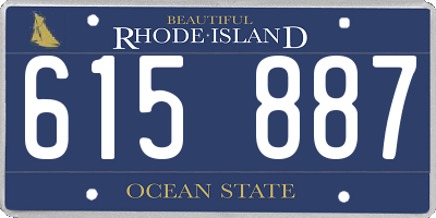 RI license plate 615887