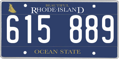 RI license plate 615889