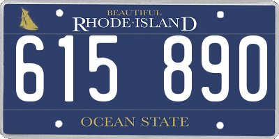 RI license plate 615890