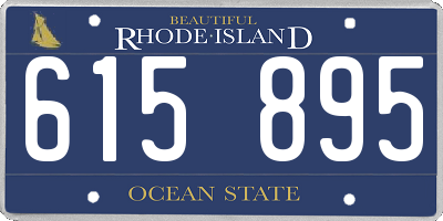 RI license plate 615895