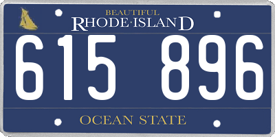 RI license plate 615896