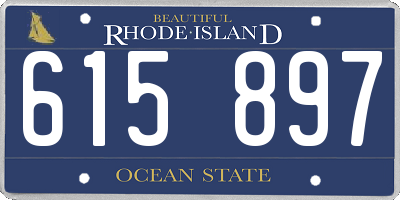 RI license plate 615897