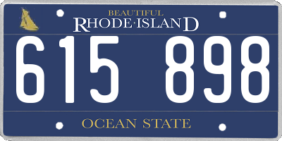 RI license plate 615898