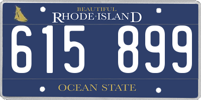 RI license plate 615899