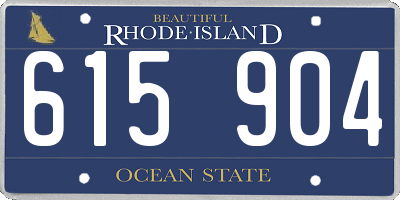 RI license plate 615904