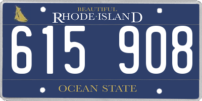 RI license plate 615908