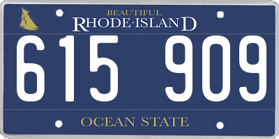 RI license plate 615909
