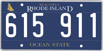 RI license plate 615911