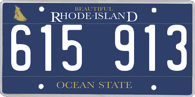 RI license plate 615913