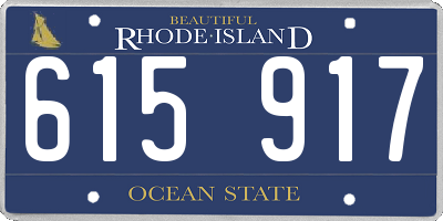 RI license plate 615917