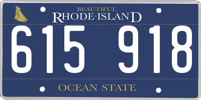 RI license plate 615918