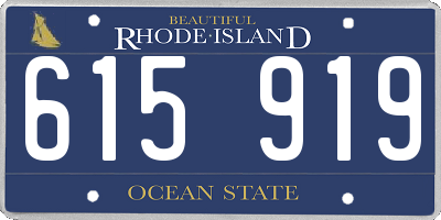 RI license plate 615919