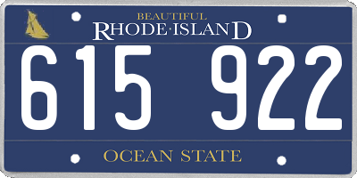 RI license plate 615922
