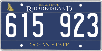 RI license plate 615923