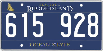 RI license plate 615928