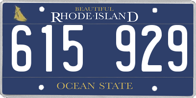 RI license plate 615929