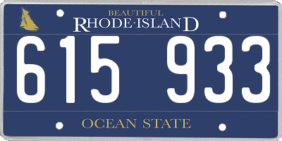 RI license plate 615933