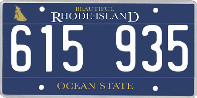 RI license plate 615935