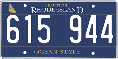 RI license plate 615944