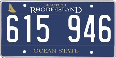 RI license plate 615946