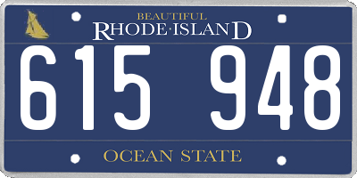 RI license plate 615948