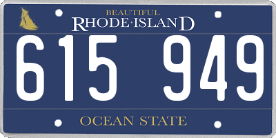 RI license plate 615949