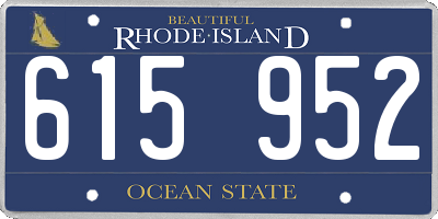 RI license plate 615952