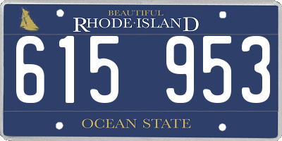 RI license plate 615953