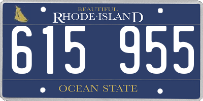 RI license plate 615955