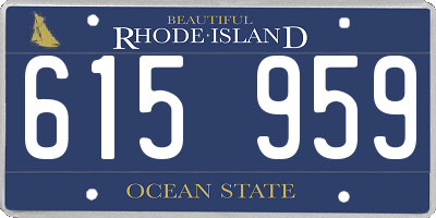 RI license plate 615959
