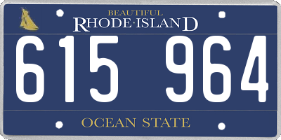 RI license plate 615964