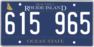 RI license plate 615965
